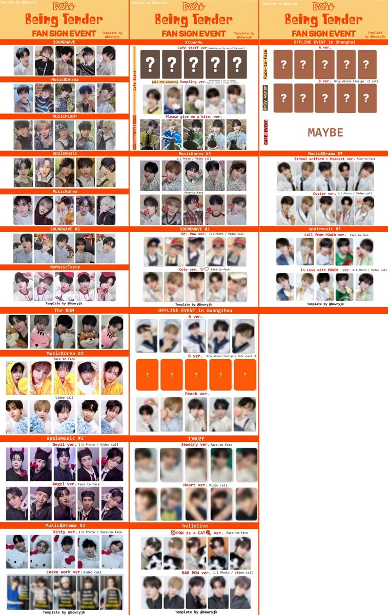 BowryJk's tweet image. POW photocard template Fansign Event
การ์ดไซน์ #POW (파우) 3rd EP [#BeingTender]  파우 포카
🚩update 290725⠀ ⠀