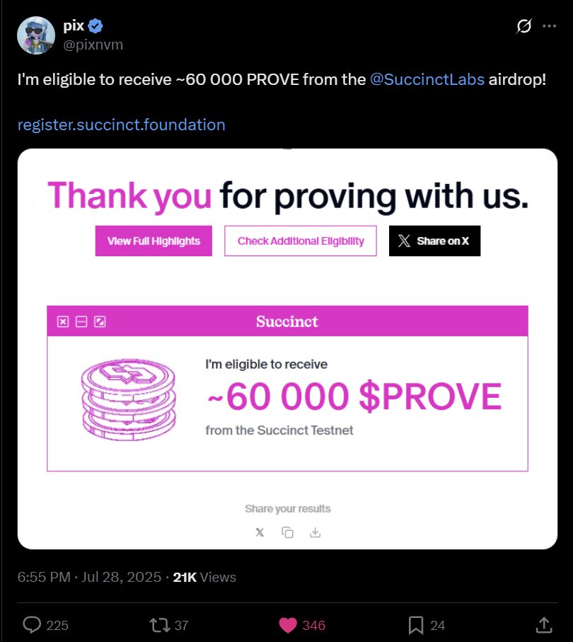 rob_inwoods's tweet image. When I see how those who dedicated their lives to Succinct are rewarded with such a huge $PROVE amount,
I'm eager to see how much $MITO those who did the same for the @MitosisOrg community will receive.
Community first.