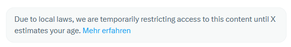 StarrySuicune's tweet photo. Twitter just age restricted the EU.
ID verfication is behind a paywall lmao. https://t.co/TpU5sV9LWH