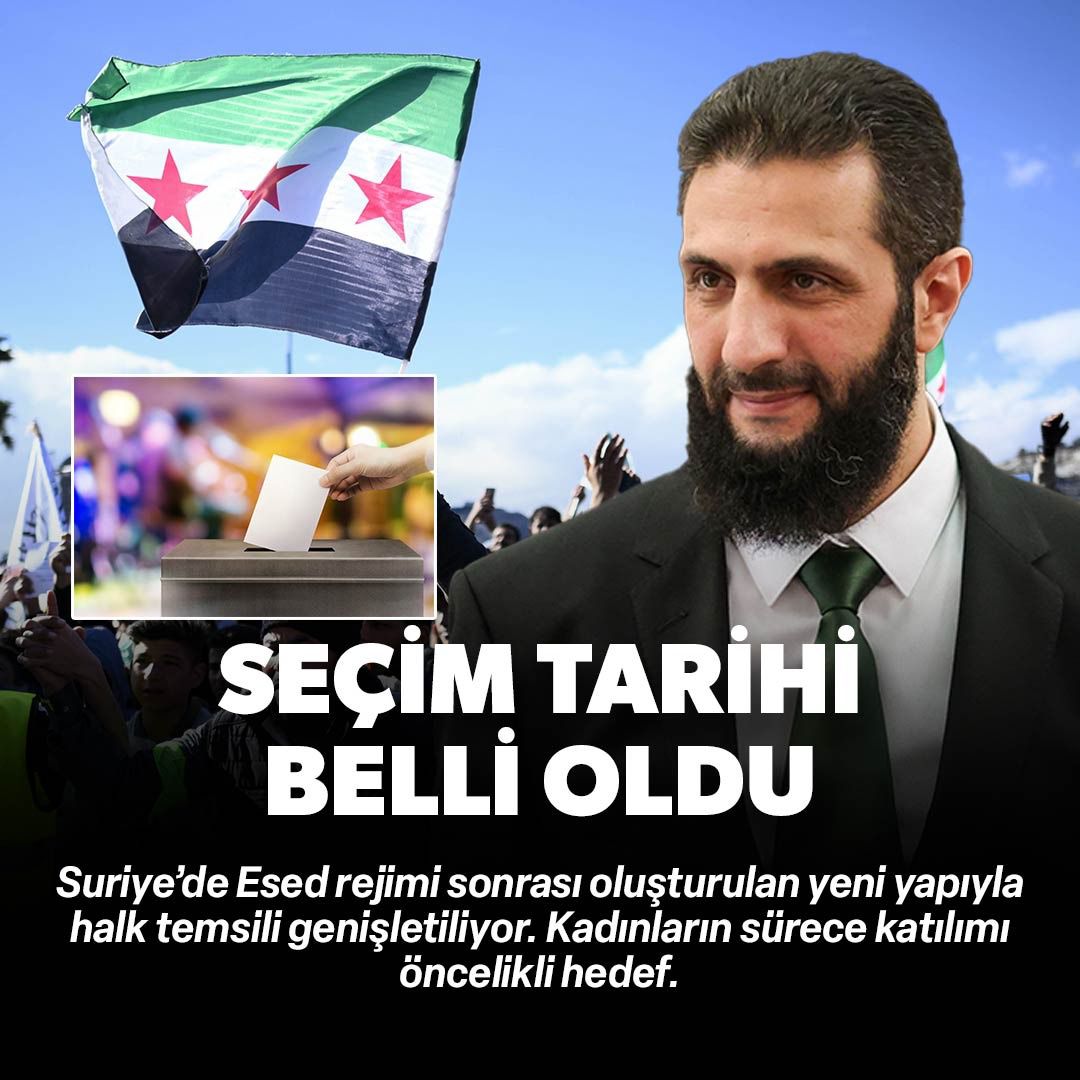 Esed rejiminin sona ermesiyle Suriye’de halk için yeni bir dönem başlıyor

Halk Meclisi’nde sandalye sayısı artarken, kadınların karar alma süreçlerine etkin katılımı için en az  % 20 kota hedefleniyor

Seçimlerin 15-20 Eylül arasında gerçekleştirilmesinin planlandığı bildirildi