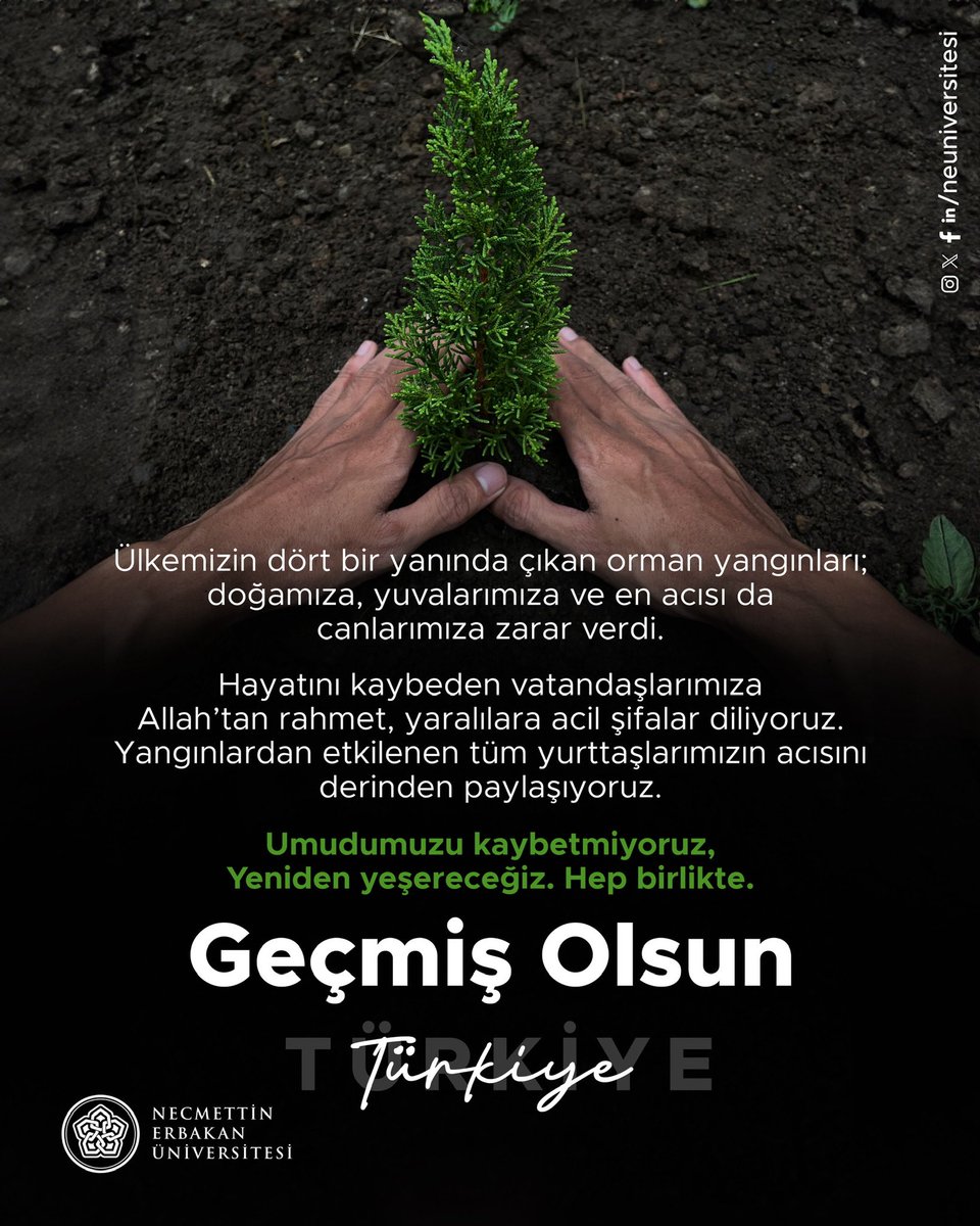 Geçmiş olsun Türkiye’m!

Ülkemizin dört bir yanında çıkan orman yangınları; doğamıza, yuvalarımıza ve en acısı da canlarımıza zarar verdi.

Yangınlardan etkilenen tüm yurttaşlarımızın acısını derinden paylaşıyoruz.