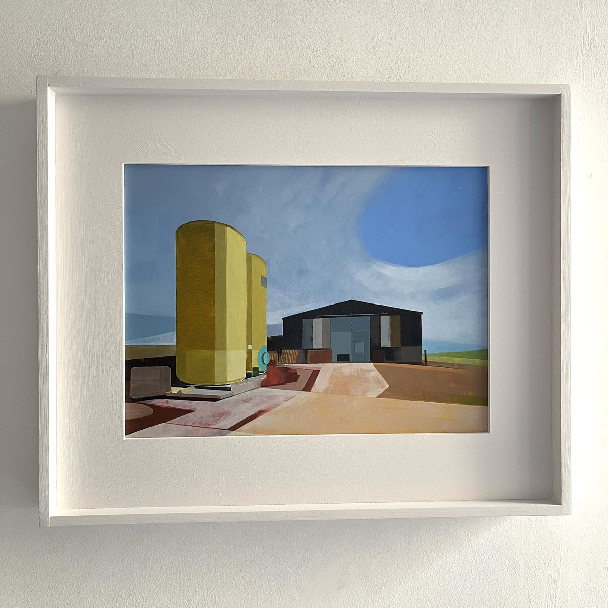 Recent painting ‘Shed 2’, now varnished and framed and ready to go to its new home across the sea..
#oilpainting #framing #ukartist