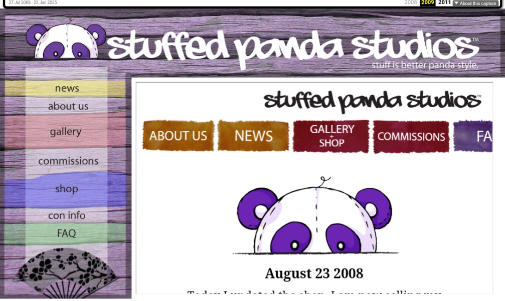 I used the way back machine to see my old website, I forgot it looked that way. 😆 2008!