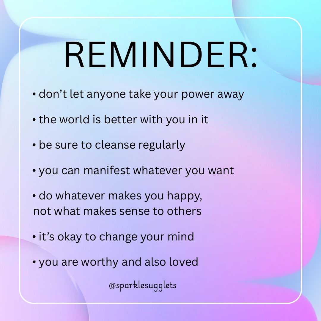 sparklesugglets's tweet image. A reminder!