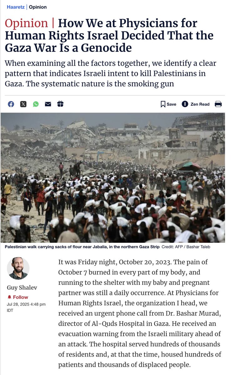 HenkMuller5's tweet image. ‘Hoe wij bij Artsen voor Mensenrechten Israël tot het besluit kwamen dat de oorlog in Gaza een genocide is.’
archive.ph/gVsRl