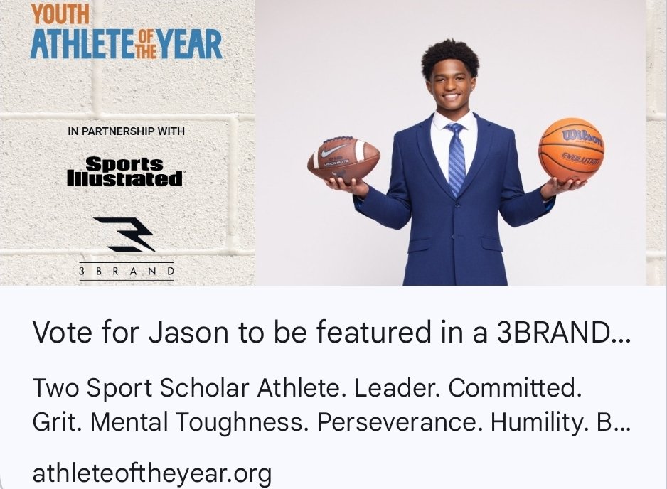 Coach Wooden (@coach_jr_wooden) on Twitter photo Friends and family! Please take a quick second and vote for Jason Wooden. Thank you!
<a href="/EhsmavsBhoops/">Emerson High Boys Basketball</a> <a href="/EHSMavsFB/">EmersonFB</a> <a href="/MavsEmerson/">Emerson Mavs Sports</a> <a href="/ScogginsBoysAth/">Scoggins Boys Athletics</a> <a href="/EthosEduGroup/">Ethos Education Group</a> <a href="/jaywooden12/">Jason Wooden</a>
athleteoftheyear.org/2025/jason-089d Friends and family! Please take a quick second and vote for Jason Wooden. Thank you!
<a href="/EhsmavsBhoops/">Emerson High Boys Basketball</a> <a href="/EHSMavsFB/">EmersonFB</a> <a href="/MavsEmerson/">Emerson Mavs Sports</a> <a href="/ScogginsBoysAth/">Scoggins Boys Athletics</a> <a href="/EthosEduGroup/">Ethos Education Group</a> <a href="/jaywooden12/">Jason Wooden</a>
athleteoftheyear.org/2025/jason-089d