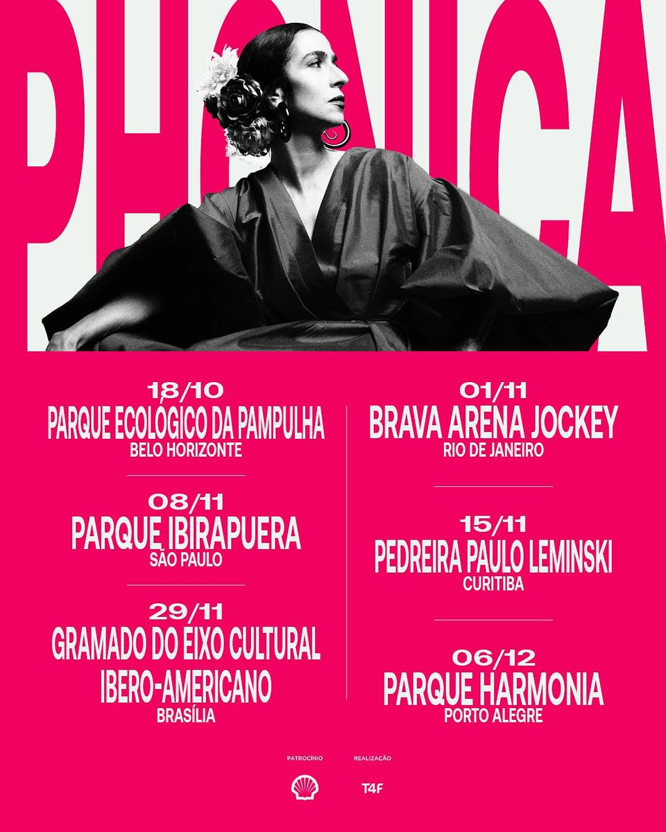Renan Guerra (@_renanguerra) on Twitter photo a <a href="/marisamonte/">Marisa Monte</a> anunciou as datas da turnê “Phonica", acompanhada de uma orquestra sinfônica com 55 músicos e regência do maestro André Bachur:
18/10 – BH
01/11 – RJ
08/11 – SP
15/11 – Curitiba
29/11 – BSB
06/12 – POA
mais infos sobre venda de ingressos em breve! a <a href="/marisamonte/">Marisa Monte</a> anunciou as datas da turnê “Phonica", acompanhada de uma orquestra sinfônica com 55 músicos e regência do maestro André Bachur:
18/10 – BH
01/11 – RJ
08/11 – SP
15/11 – Curitiba
29/11 – BSB
06/12 – POA
mais infos sobre venda de ingressos em breve!