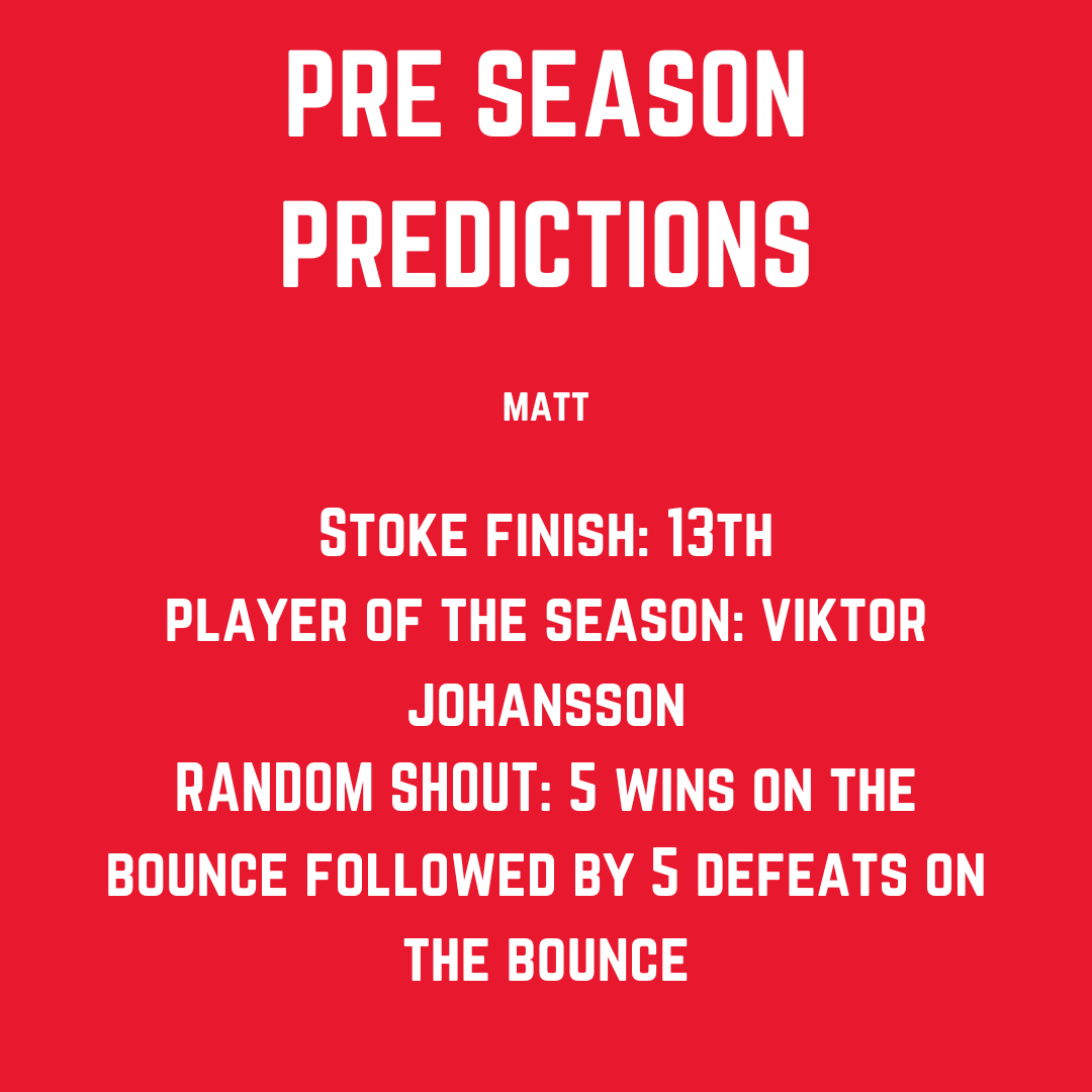 Pre-Season Predictions time, let's hear yours