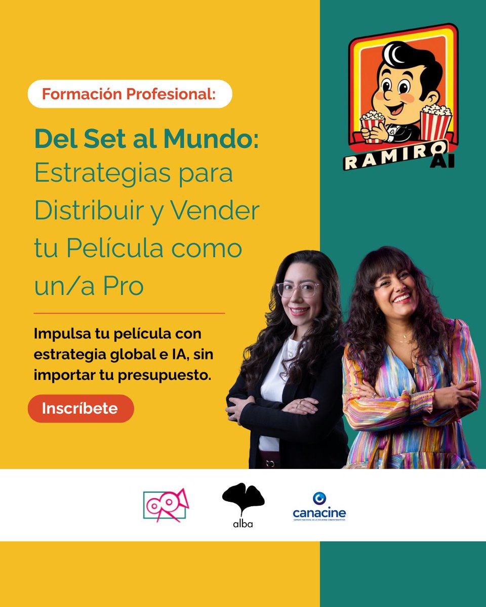 🎬 Del Set al Mundo curso intensivo de 3 días:
📌 Marketing cinematográfico
📌 Distribución internacional
📌 IA aplicada al cine
✔️ 3 meses GRATIS de Ramiro AI
✔️ 3 MSI disponibles (solo MX)
✔️ Opción VIP sesión estratégica personalizada + acceso colegas

ramiro.ai/del-set-al-mun…