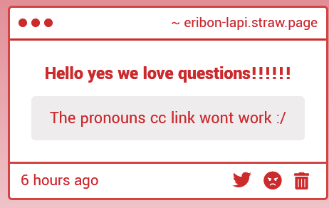 eribonspectrum's tweet image. SHIT sorry we forgot we changed our pcc username!!
It should be fixed now, sorry!! ^^;
eribon-lapi.straw.page