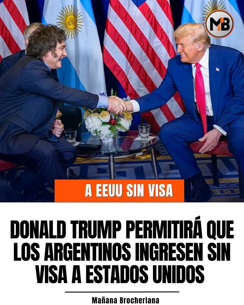 🇦🇷🇺🇸 Tras la reunion del Presidente #Milei con la Secretaria de Seguridad Kristi Noem, el Gobierno firmó el acuerdo que inicia el proceso para que los argentinos entren sin visa a Estados Unidos.
