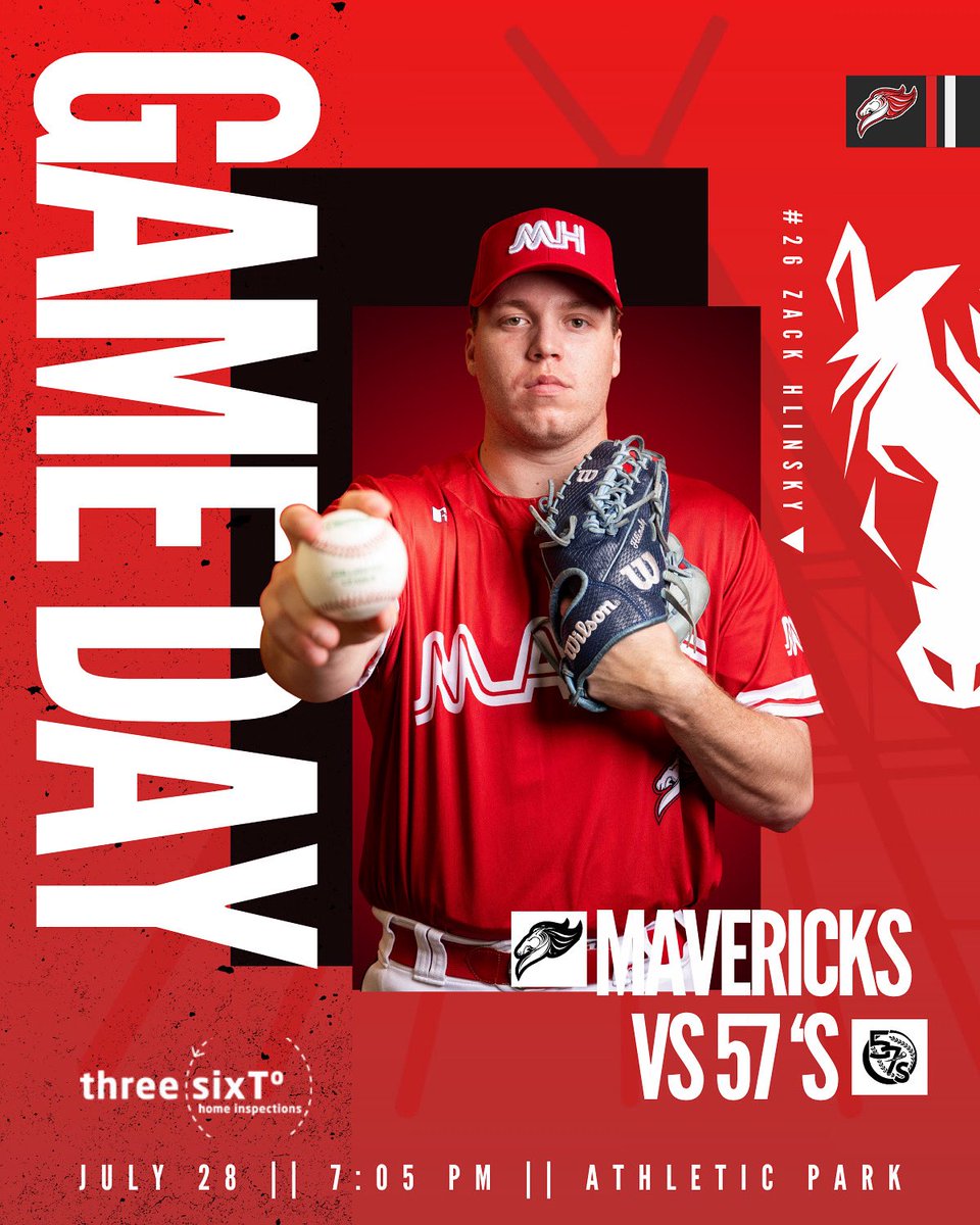 mhmavericks's tweet image. ▪️JULY 28 VS SWIFT CURRENT 57’S▪️
Join us at the ballpark for our last regular season home game of the season as we take on the 57’s! Tonight’s fan appreciation night is sponsored by ThreeSixT Home Inspections