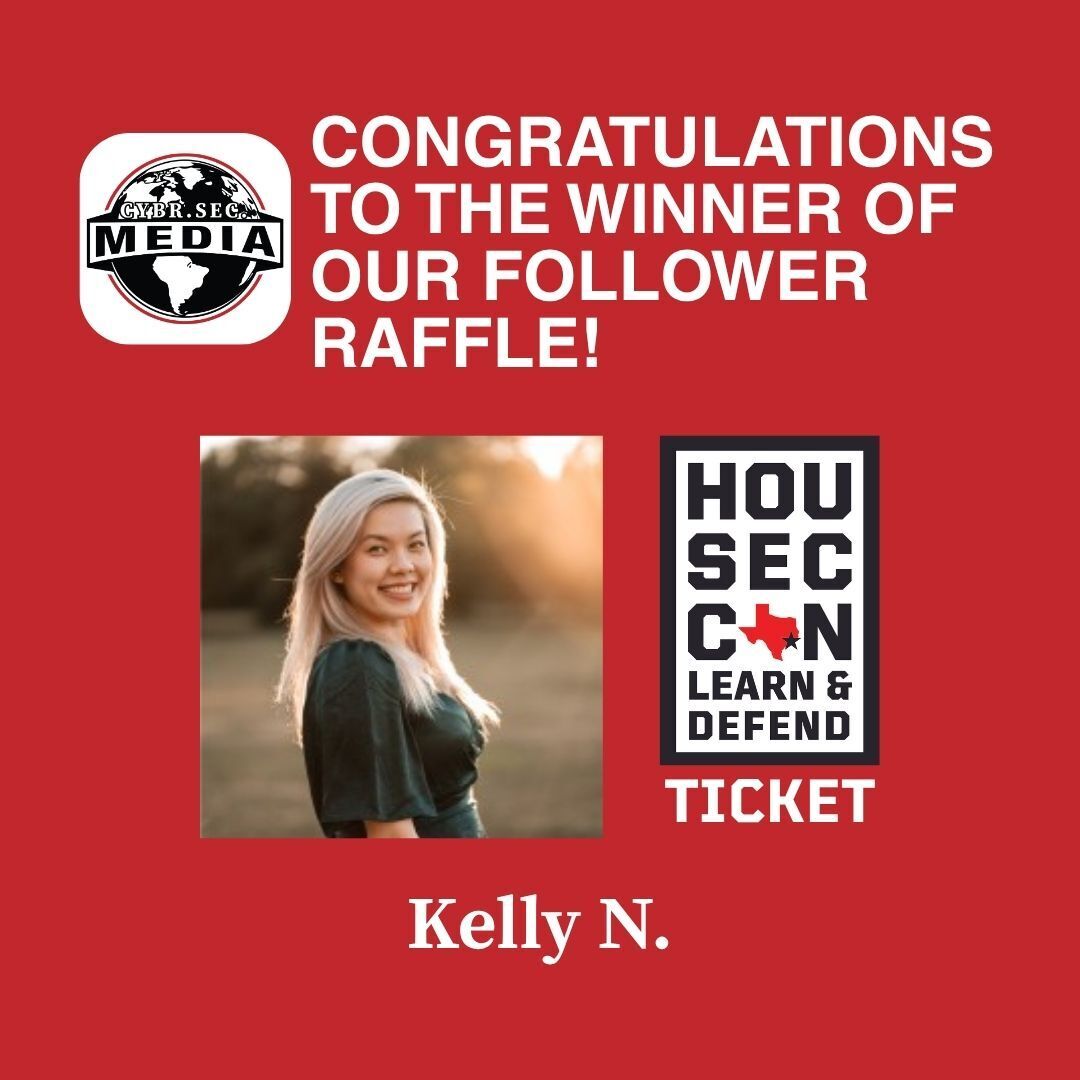 HOU.SEC.CON Security Conference (@houseccon) on Twitter photo Congratulations to our latest follower giveaway winner – Kelly N. from LinkedIn! She is receiving a free ticket to #HOUSECCON
We’re giving away 3 more tickets - follow <a href="/CYBRSECMedia/">CYBR.SEC.Media</a> on LinkedIn, Facebook, X, and Instagram for your chance to win. Each follow is a separate entry, Congratulations to our latest follower giveaway winner – Kelly N. from LinkedIn! She is receiving a free ticket to #HOUSECCON
We’re giving away 3 more tickets - follow <a href="/CYBRSECMedia/">CYBR.SEC.Media</a> on LinkedIn, Facebook, X, and Instagram for your chance to win. Each follow is a separate entry,