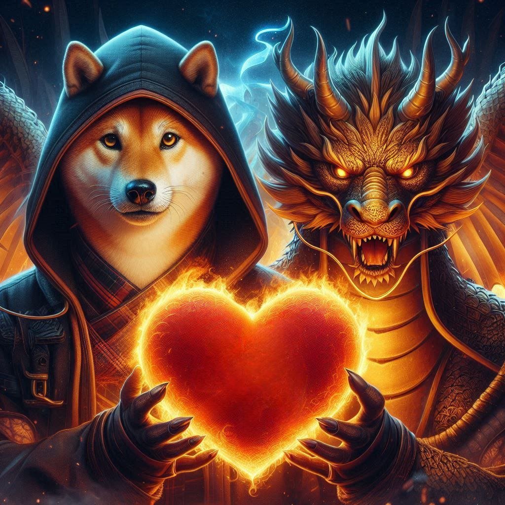 Two forces. 
One heart. 
🐕‍🔥❤️🐉