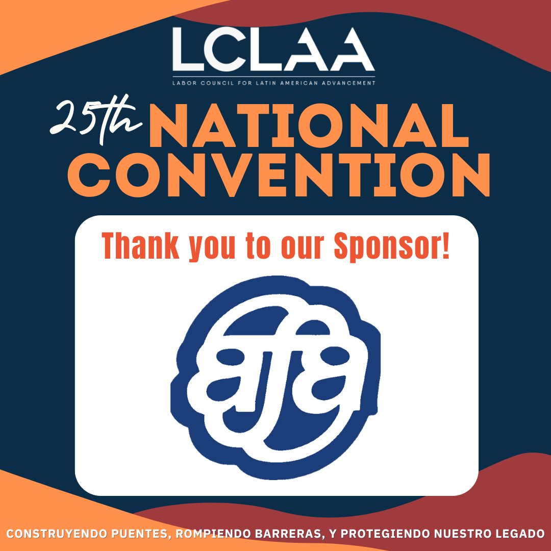 LCLAA's tweet image. ✈️ We want to take a moment to thank the Association of Flight Attendants for sponsoring this historical event for our community! @afa_cwa
✊🏽Let's stand together to fight for all workers!
#LCLAA25 #Atlanta2025 #BuildingBridges
#RompiendoBarreras #ProtectingOurLegacy