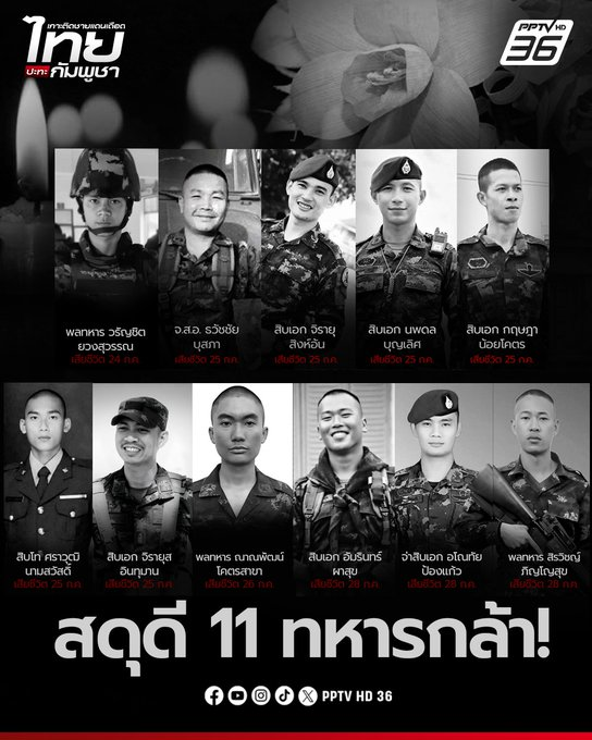 PhD_chem's tweet photo. หลังจากเหตุการณ์สงบลง ..
ผมขอเสนอให้รัฐบาล "จัดงานรัฐพิธี" แสดงความเคารพต่อทหารผู้สละชีพเพื่อปกป้องอธิปไตยของชาติ

แม้ชีวิตจะคืนกลับมาไม่ได้ แต่จะเป็นการสดุดีเกียรติยศอันสูงสุดที่ท่านเหล่านั้นควรได้รับ ที่ได้ทำเพื่อชาติของเรา
#ไทยกับกัมพูชา #TruthFromThailand #ชายแดนไทยกัมพูชา https://t.co/p4CQVFBfx0