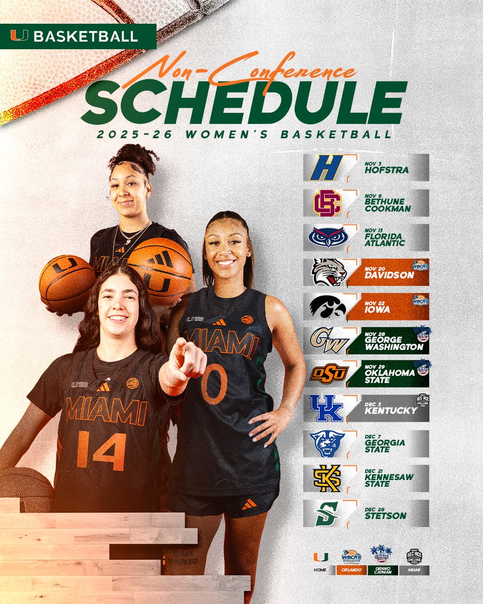 Mark your calendars! Our non-con schedule just dropped 👀

🎟️ canes.news/caneswbb
