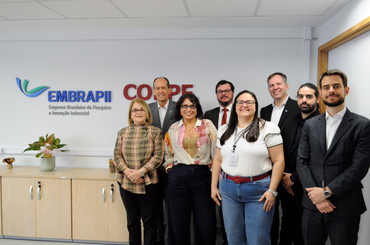 A <a href="/CoppeUFRJ/">Coppe UFRJ</a> recebeu, no dia 23, dirigentes da Embrapii – Empresa Brasileira de Pesquisa e Inovação Industrial – em uma visita marcada pelo reconhecimento à excelência da Unidade Embrapii-Coppe que atua desde 2015 apoiando projetos de inovação tecnológica: abrir.link/mhGCX