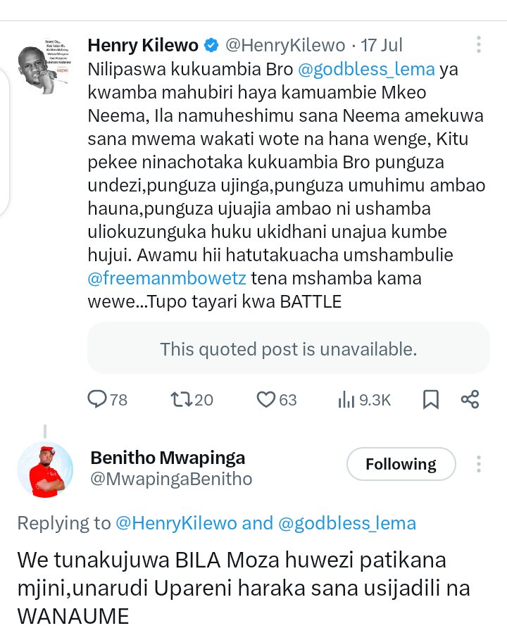 ReubenLukumay's tweet image. Bila Moza mwamba hatoboi mjini.