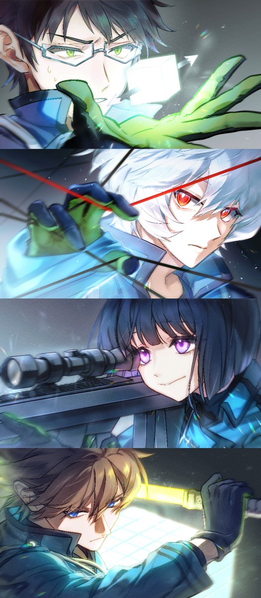 nyako11's tweet image. 拼一起了！
草稿是22年的时候画的，当时没打算画完，没想到25年居然画完了，真是世事难料啊
我永远喜欢玉狛第二🥰