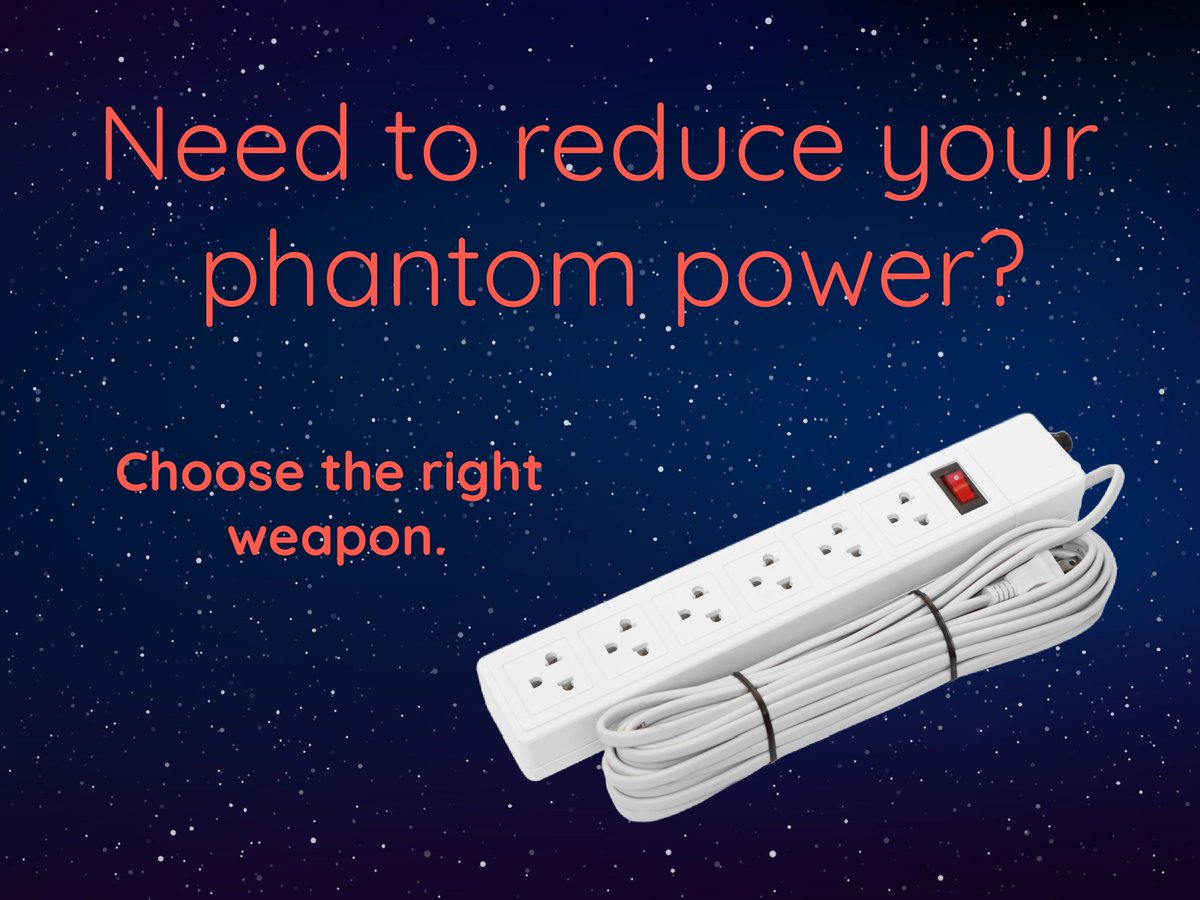 If you're shopping for school supplies this week, include a power bar on the list for the ease of turning off devices and lowering your costs for phantom power. #energysavingtip