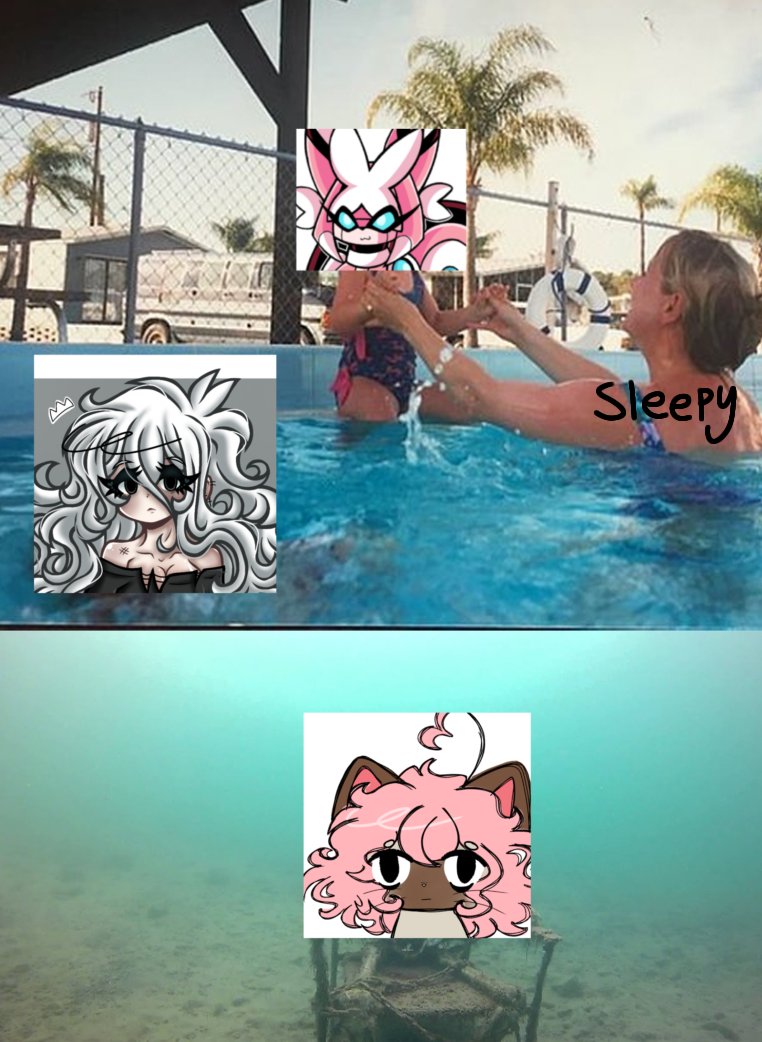 yumichu__'s tweet image. I keep telling myself to draw my other ocs but that pink parasite keeps biting...