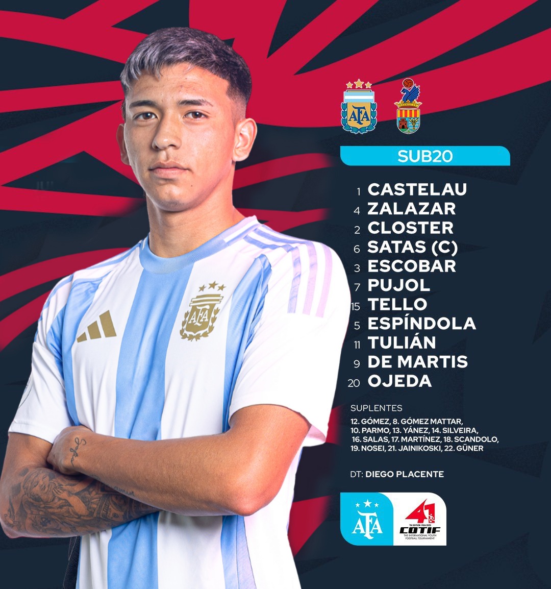 RacingRadioClub's tweet image. 💪 LOS PIBES EN LA ALBICELESTE
Desde las 15 horas, la Selección Argentina Sub-20 🇦🇷 juega la semifinal ante Alboraya 🇪🇸 en el Torneo de la Alcúdia.
👉 Los juveniles de #RACING: Alejandro Tello será titular y Mateo Martínez estará como suplente.