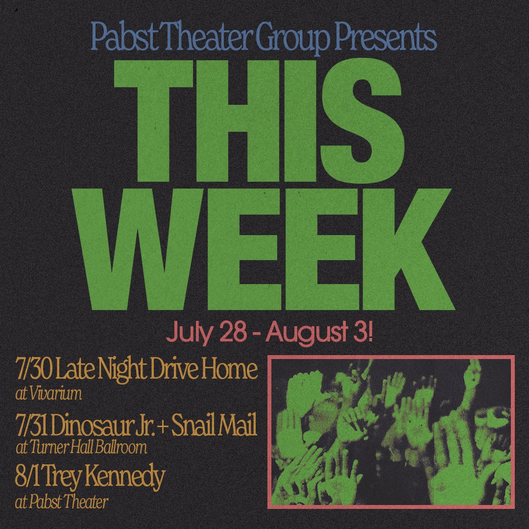 PabstTheaterGRP's tweet image. Whether we’re rocking out or cracking up, we’re in for a phenomenal week ahead. 🤘😎
Grab your tickets at pabsttheatergroup.com