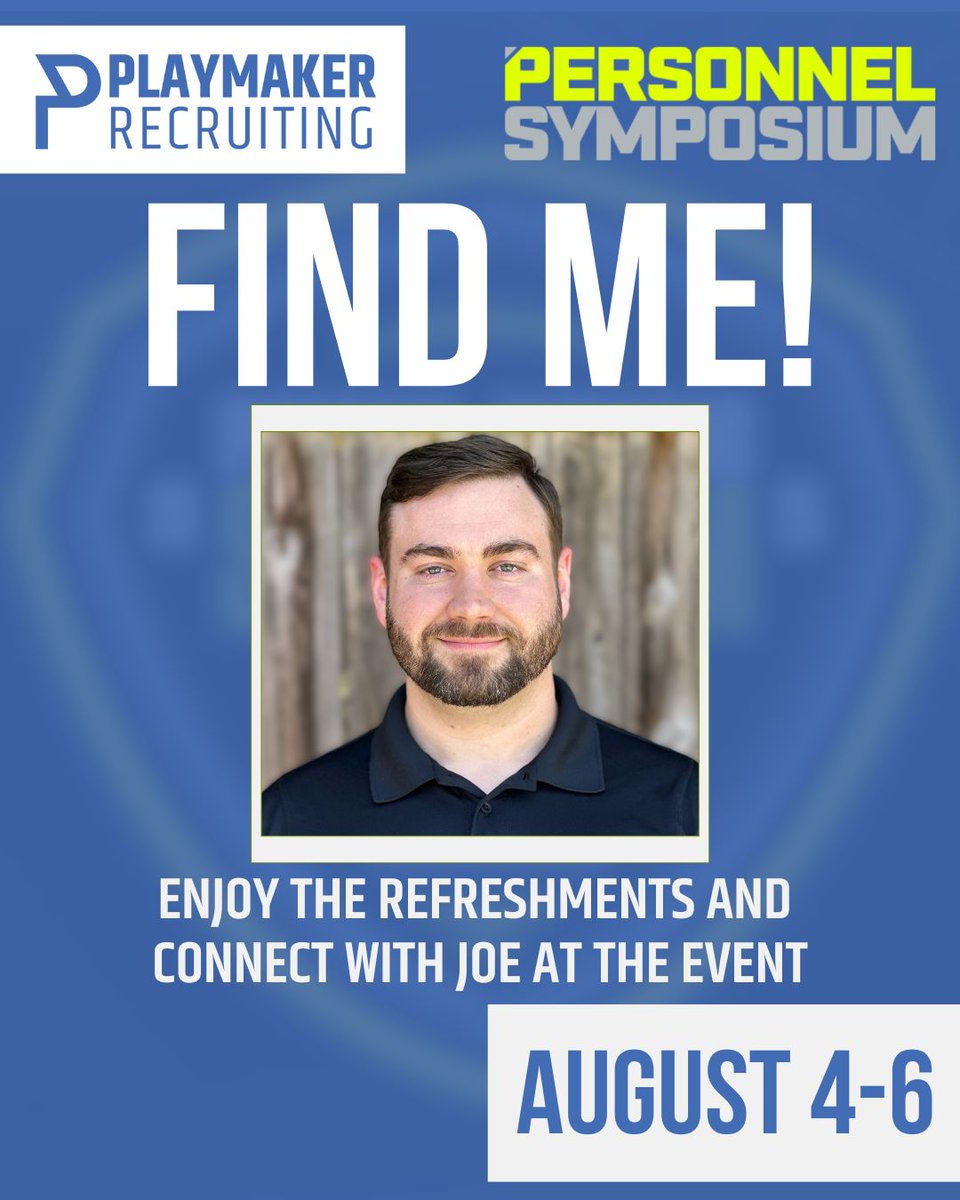 Playmaker Recruiting (@playmakerrecrut) on Twitter photo Excited to be at <a href="/FBRecSymposium/">Personnel and Recruiting Symposium</a> tomorrow and sponsoring refreshments! If you see me, come and say hello! We've got some special offerings and new tools.
#collegecoaching #collegefootball #playmakerrecruiting Excited to be at <a href="/FBRecSymposium/">Personnel and Recruiting Symposium</a> tomorrow and sponsoring refreshments! If you see me, come and say hello! We've got some special offerings and new tools.
#collegecoaching #collegefootball #playmakerrecruiting