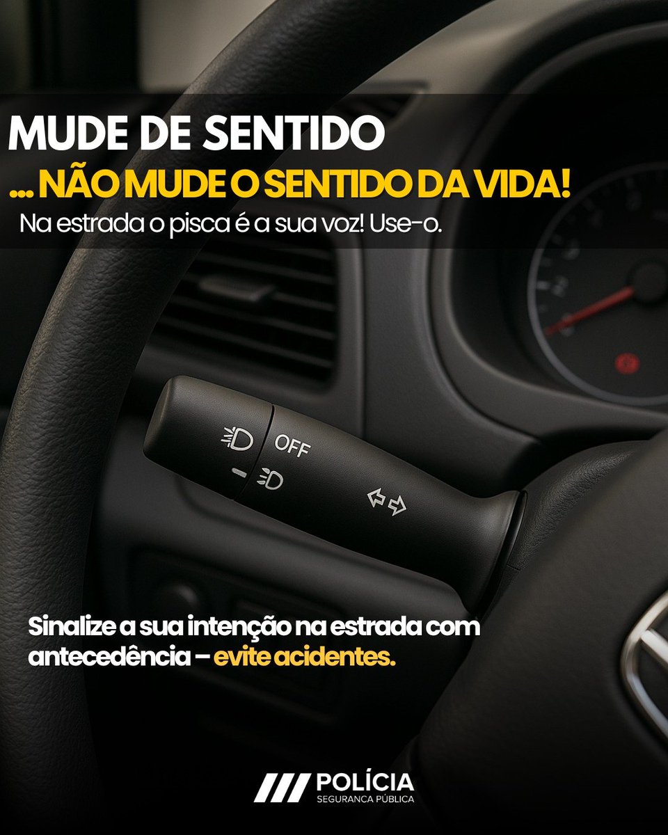 Pisca não é opcional↔️
Sinalize a mudança de direção. Um gesto simples que salva vidas.
#semprepresente