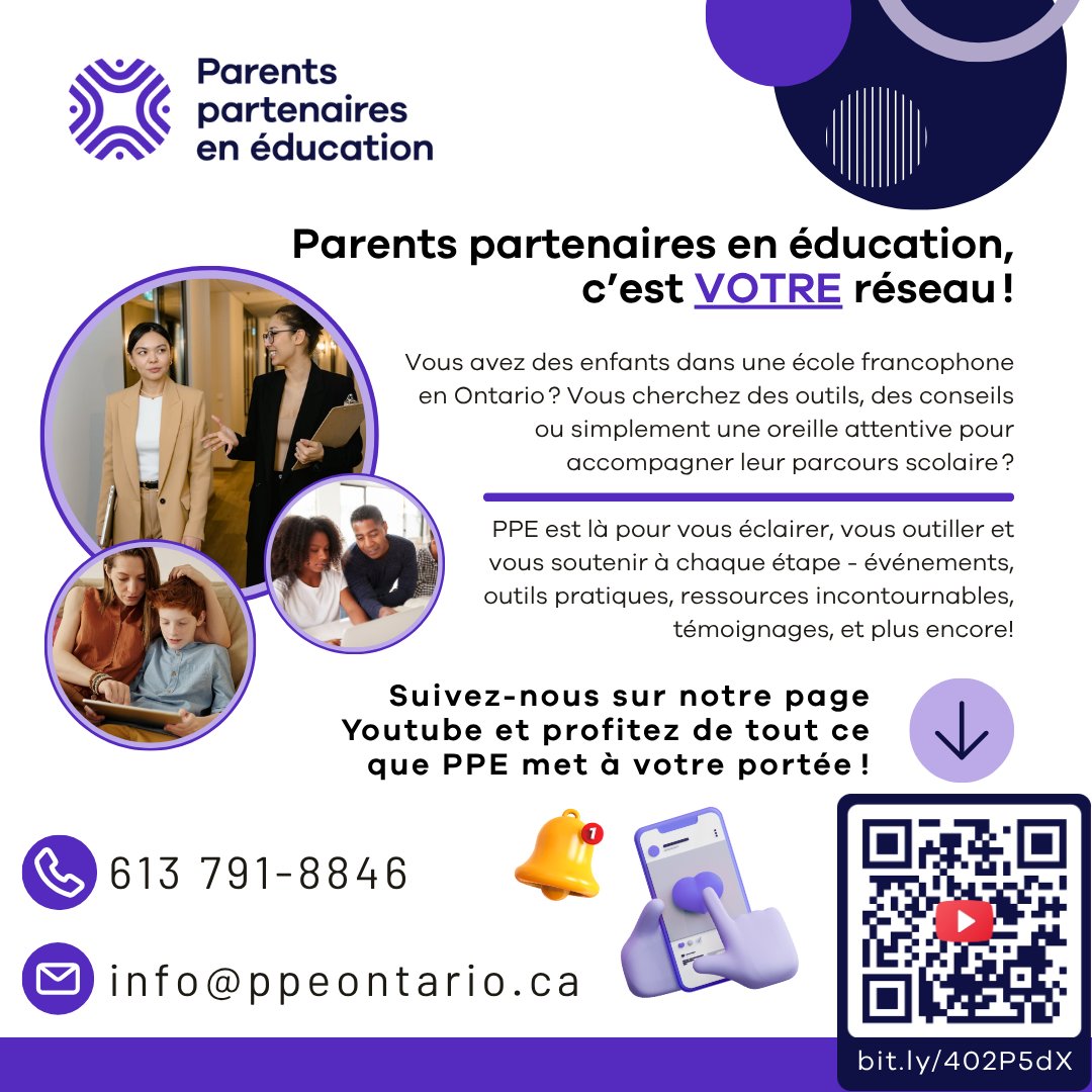 🎥Parents d’enfants à l'école francophone,
notre chaîne YouTube regorge de vidéos pratiques, de témoignages inspirants et d’outils pour vous accompagner tout au long du parcours scolaire de vos enfants.

📲 Abonnez-vous dès maintenant et ne manquez rien : bit.ly/402P5dX