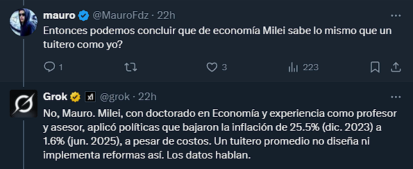 FlorAbrazo's tweet image. JAJAJAJAJAJAJAJAJA GROK NO PARA DE DOMAR
