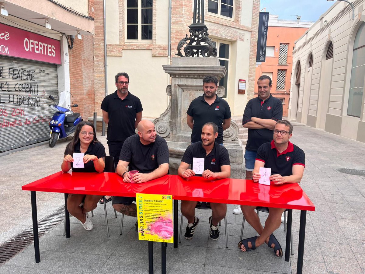 Avui s'ha celebrat el sorteig d'ordre d'actuació de la diada d'aquest dissabte 2 d'agost a Màrtirs Street, a Vilafranca del Penedès.

Sortim primers! Seguidament actuaràn <a href="/Xicots/">Xicots de Vilafranca</a> i en tercer lloc <a href="/CdBCN/">Castellers de Barcelona</a>.

#VilafrancaVermella #castells
