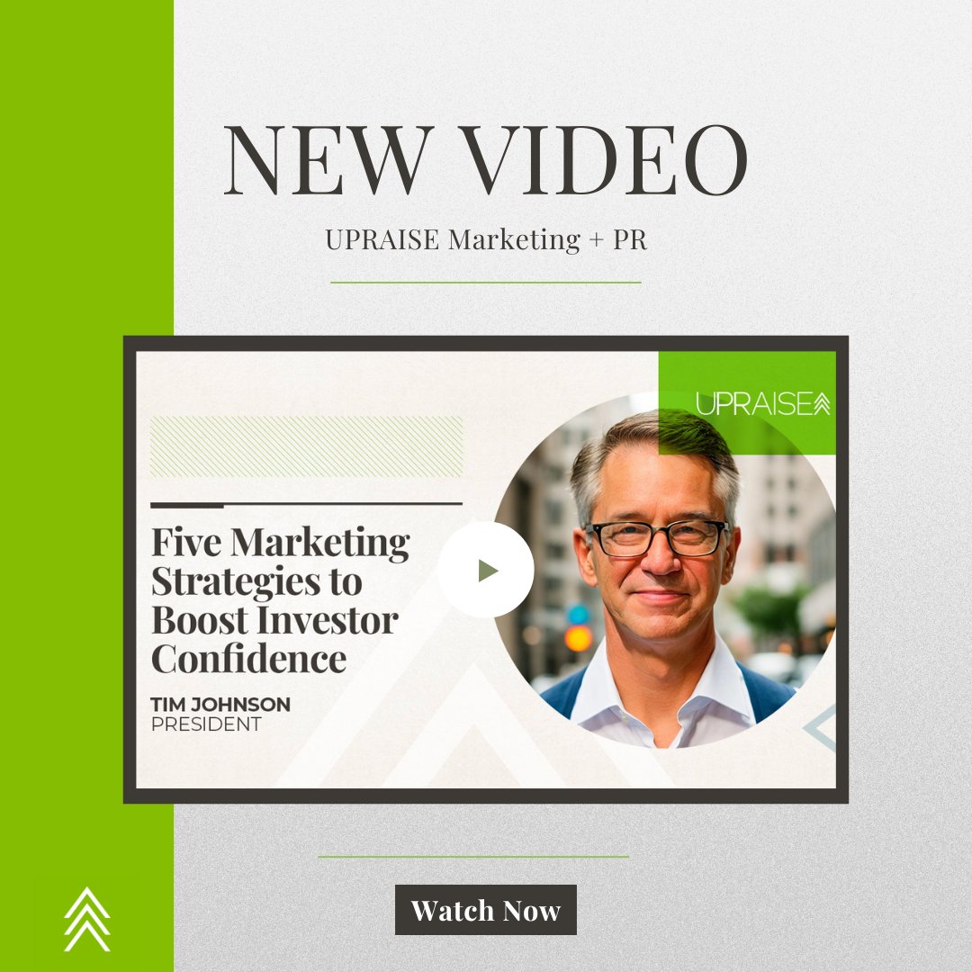 In our latest YouTube video, president Tim Johnson shares five #marketing strategies to boost investor confidence: hubs.la/Q03yRPVC0

#InvestorRelations #Leadership #BrandTrust
