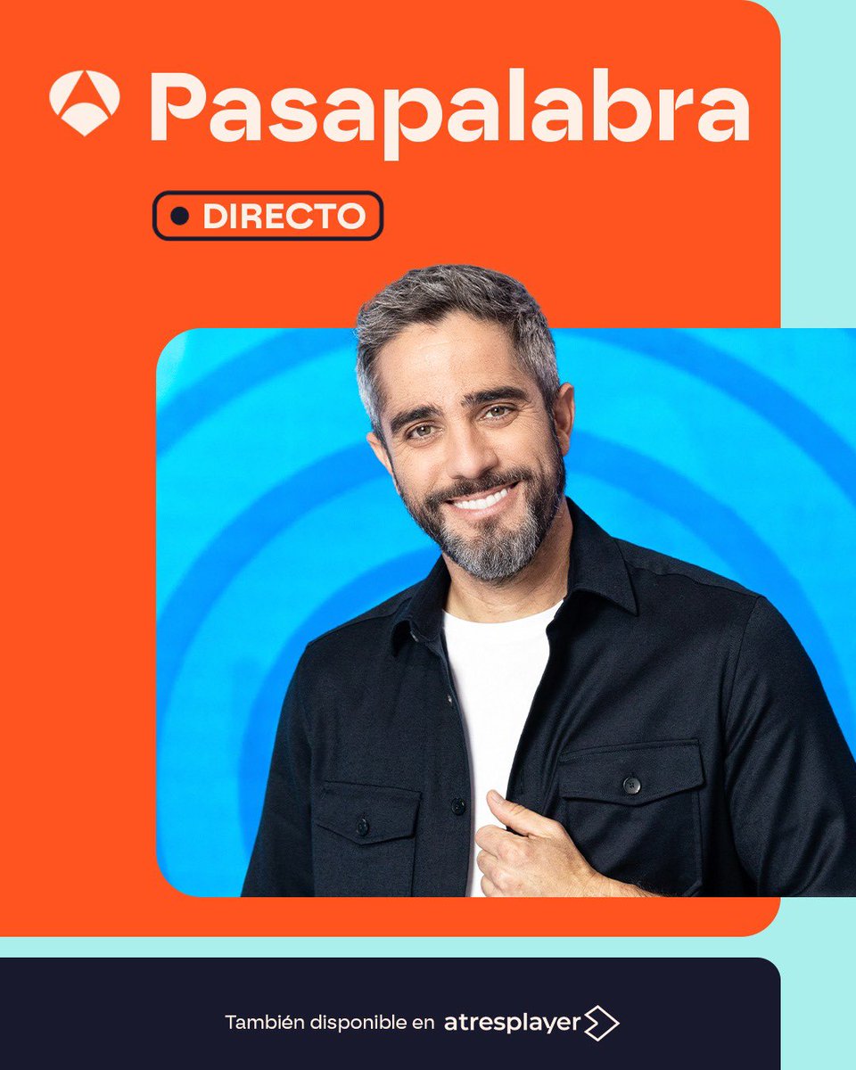 Pasapalabra (@pasapalabraa3) on Twitter photo ¡Arranca #Pasapalabra!
📱 Comenta con nosotros con #Pasapalabra1322 y síguenos en directo también en <a href="/atresplayer/">atresplayer</a>:
Directo ▶️ atres.red/vavio ¡Arranca #Pasapalabra!
📱 Comenta con nosotros con #Pasapalabra1322 y síguenos en directo también en <a href="/atresplayer/">atresplayer</a>:
Directo ▶️ atres.red/vavio