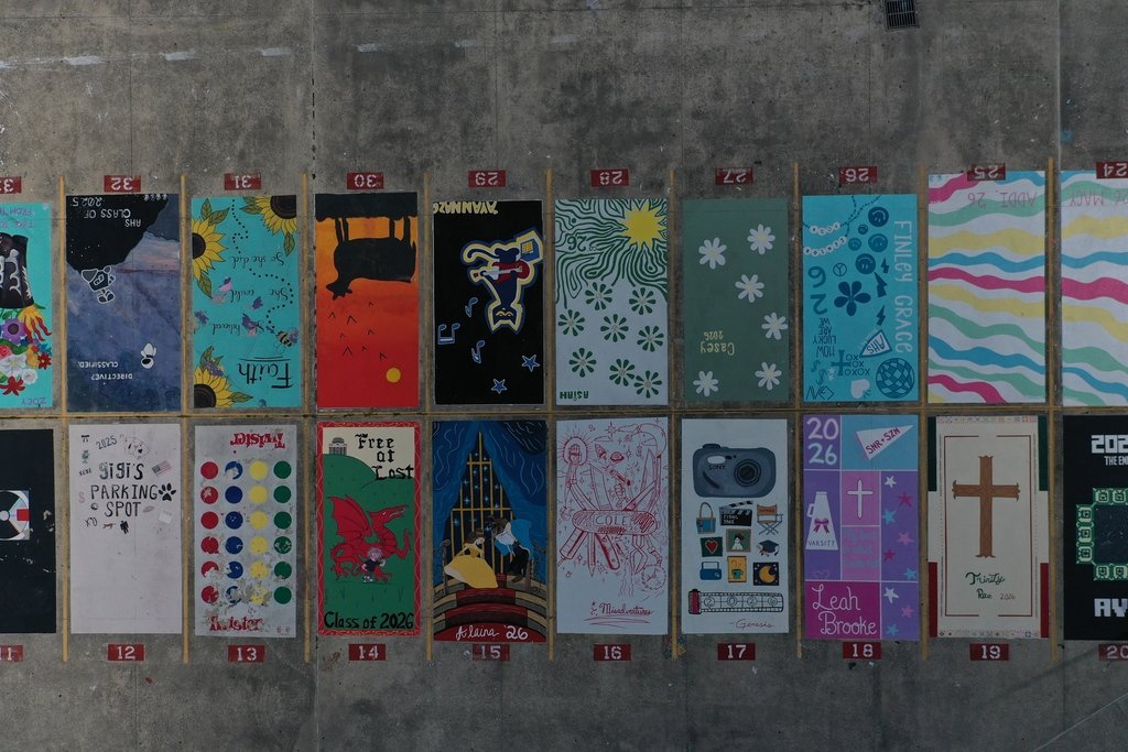 Shoutout to our talented AVP drone pilots for capturing these epic views of the Class of 2026's painted parking spots!  Take AVP to get behind the controls of drones, cameras, and all the high-tech gear.