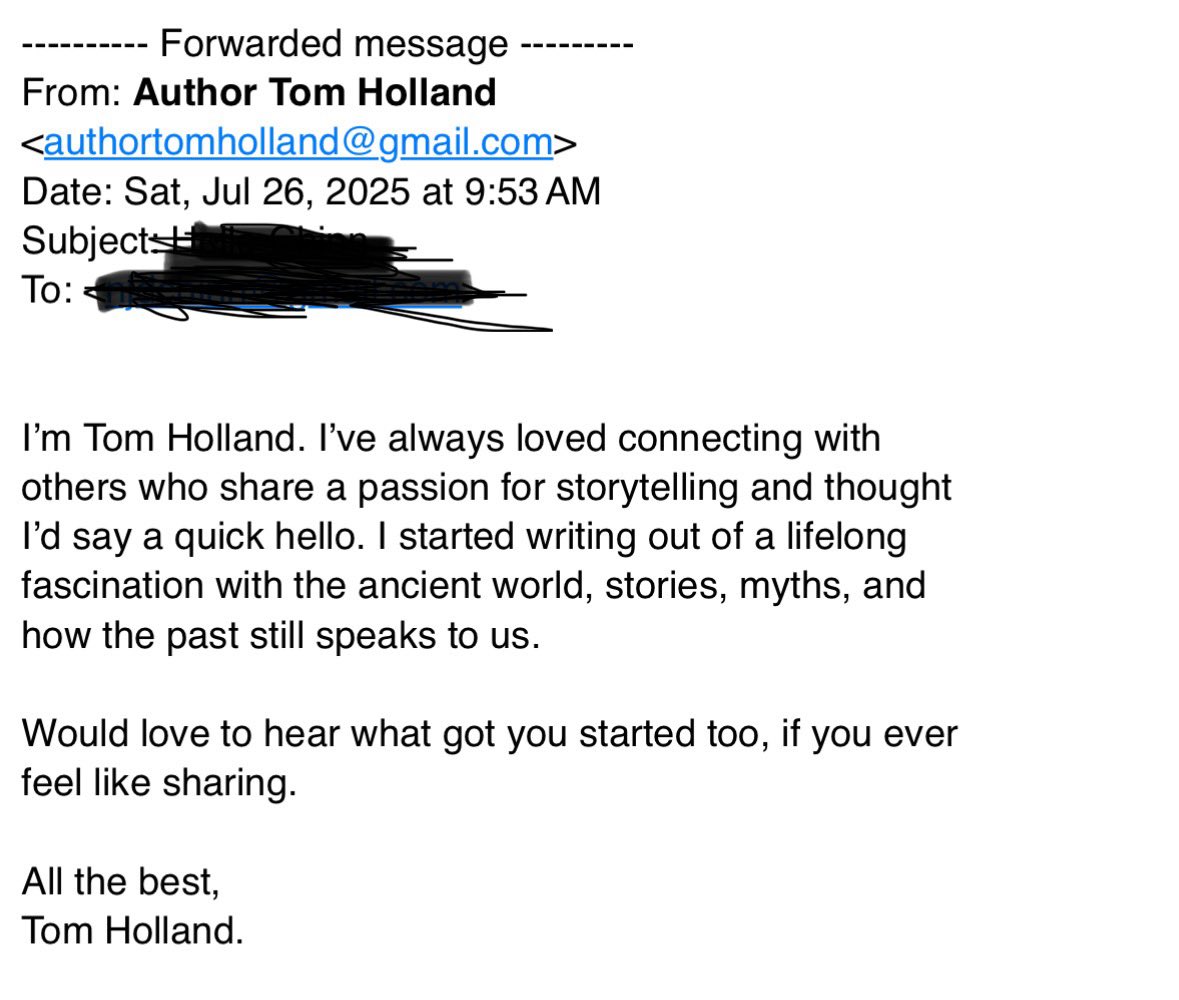 If anyone receives the attached email, please be assured it is NOT from me.

In fact, I can only honestly think of few things I’d enjoy less right now than hearing from people who have a passion for storytelling…