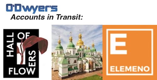 odwyerpr's tweet image. Accounts in transit: @marinopr picks up cannabis trade show Hall of Flowers... Paradox Public Relations comes on as an official partner for the Bouquet Kyiv Stage 2025 festival... @AmendolaComm, part of Supreme Group, is selected to lead an integrated PR &amp;amp; thought leadership…