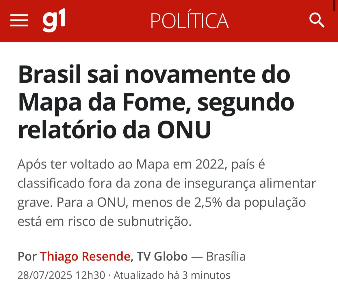 SergioAJBarrett's tweet image. É Só O LULA GOVERNAR, Que O BRASIL SAI DO MAPA DA FOME