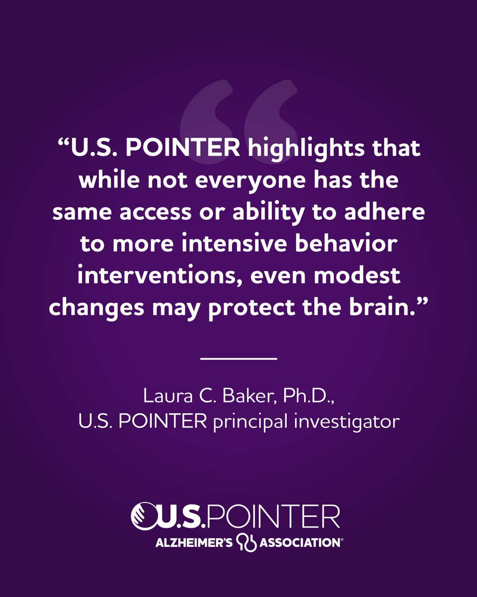 Breaking from #AAIC25: U.S. POINTER study shows two-year structured lifestyle intervention improves cognition in older adults at risk of cognitive decline and dementia.

Takeaways:
➡️ Both a structured and a self-guided intervention improved cognition, with the structured group