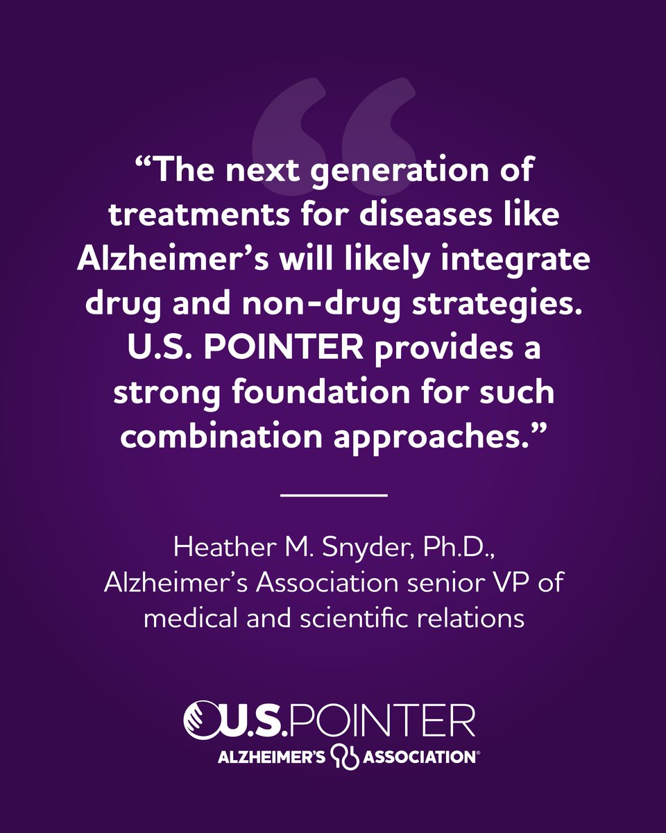 U.S. POINTER is the first large-scale, randomized controlled clinical trial to demonstrate that lifestyle intervention targeting multiple risk factors can protect cognitive function in diverse populations in communities across the United States, according to data reported today
