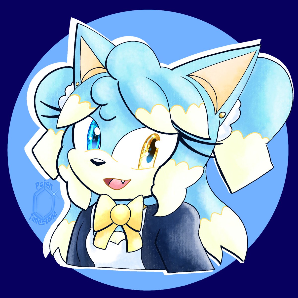 PsionTimestone's tweet image. Did some style testing with Nimbus ☁️
#SonicOC