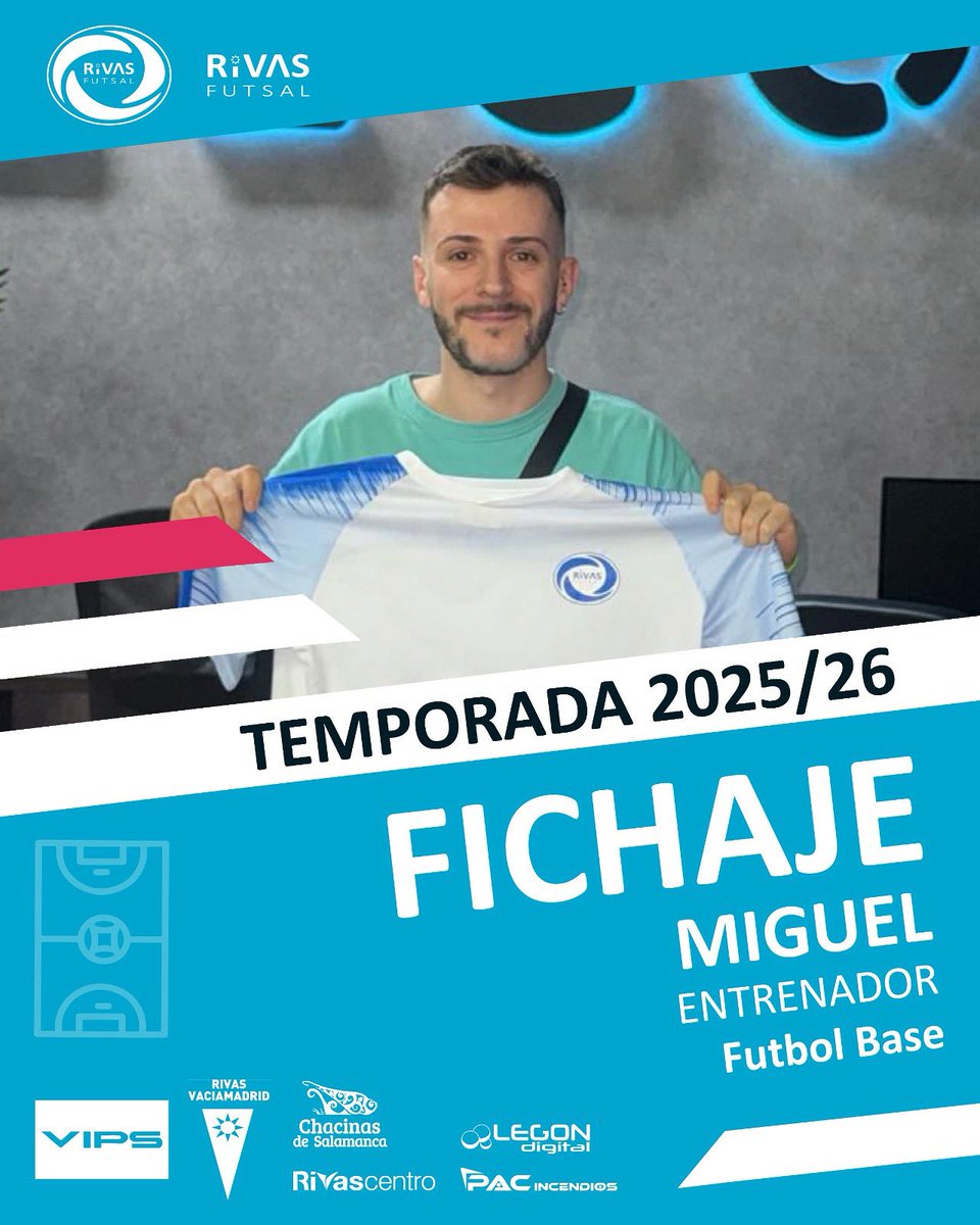 cdrivasfutsal's tweet image. 🚨 𝗙𝗜𝗖𝗛𝗔𝗝𝗘 | Miguel se incorpora como entrenador de base 👨‍🏫

🔹 Gran conocimiento del juego
🔹 Muy preparado como técnico y formador
🔹 Destacan sus valores humanos y deportivos

💙 ¡Un lujo contar contigo, Miguel! Bienvenido a tu nueva casa.

#RivasFutsal #Fichaje