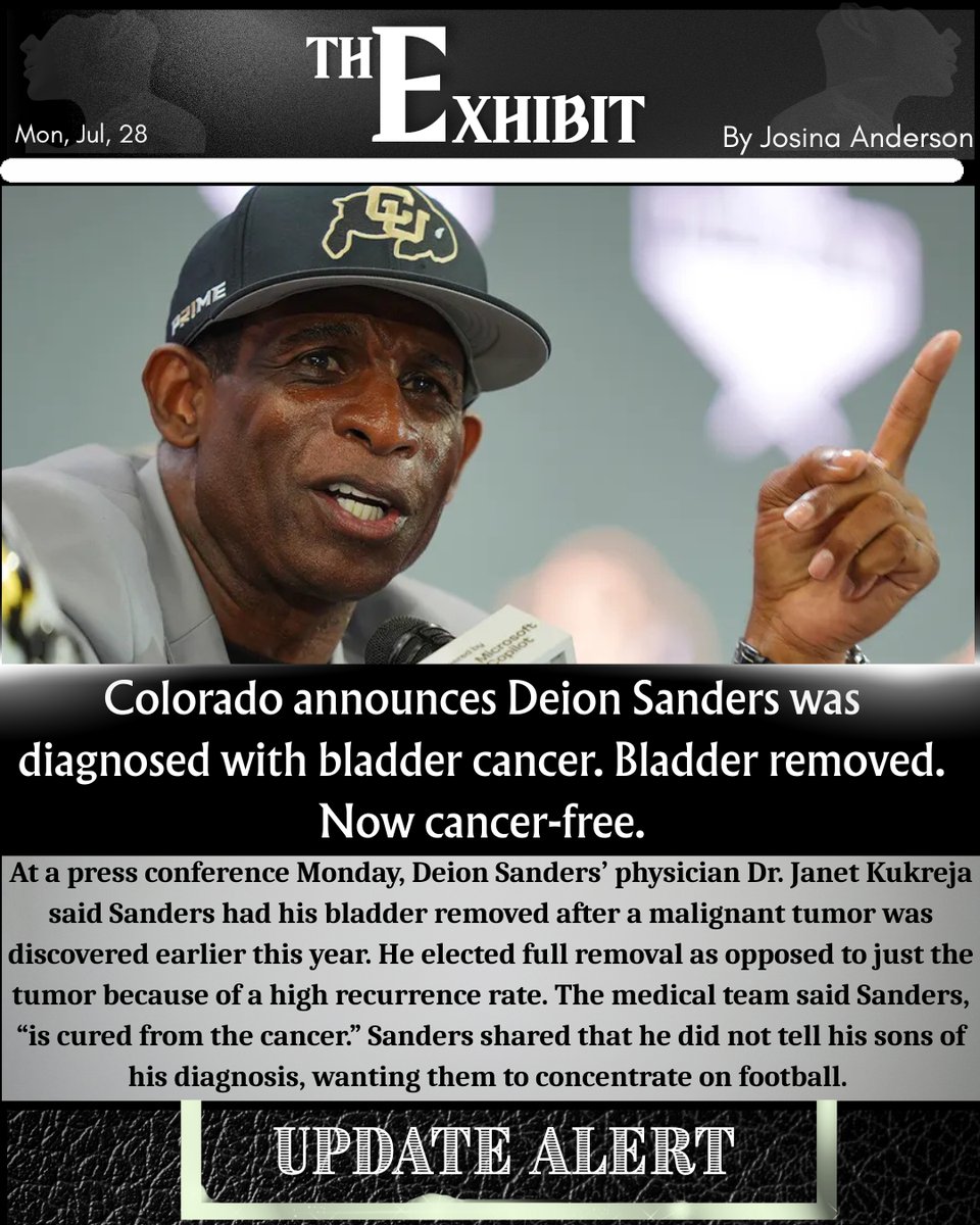 Really glad to hear Deion Sanders is doing better. What a tough thing to handle and keep from some of his family, so his sons could focus on fulfilling their dreams. May the great "I am" use his latest health battle as infusion for greater fortitude and wisdom for the future, and