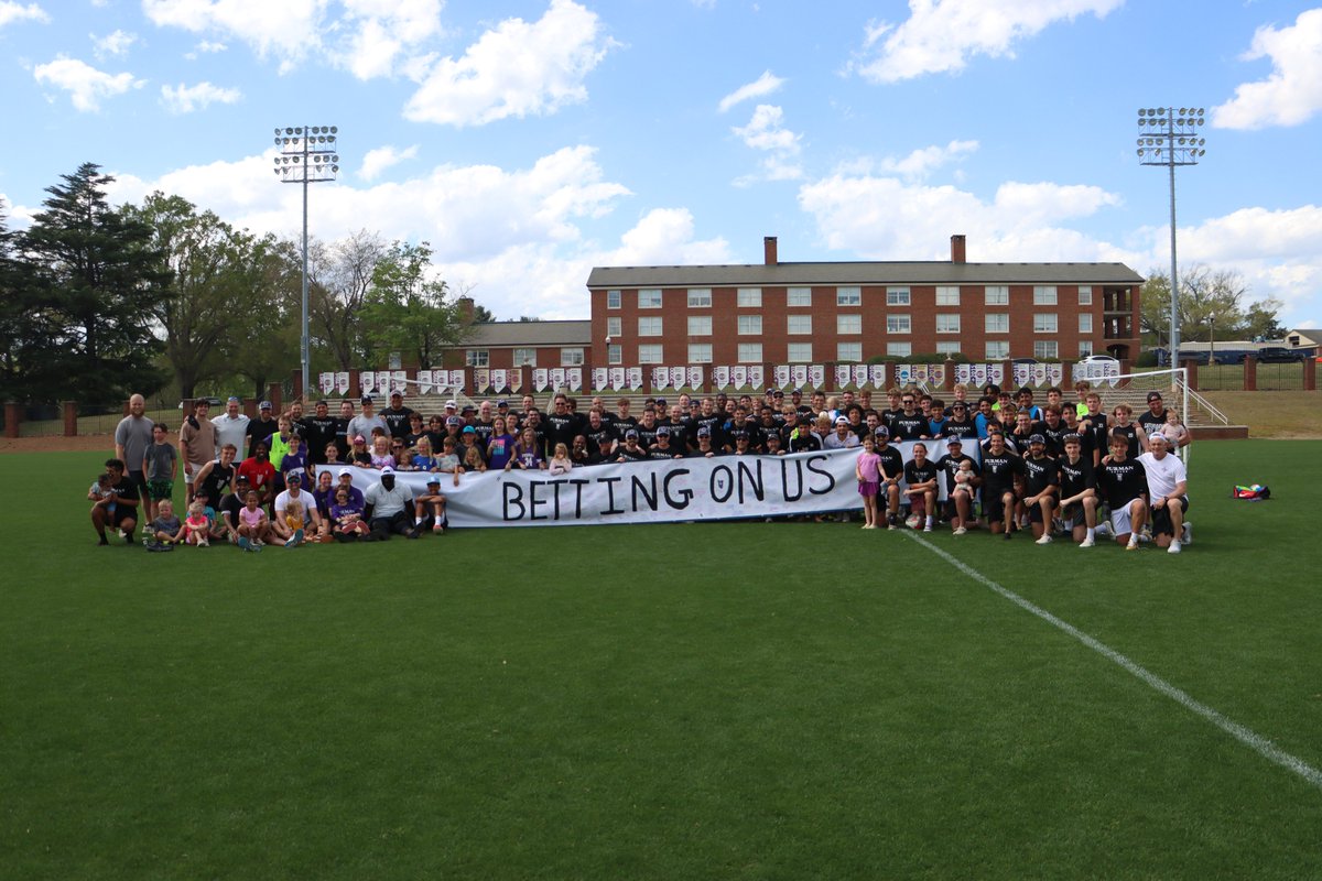 FurmanSoccer's tweet image. More than a game. Happy National Soccer Day from Furman&apos;s Men&apos;s Soccer! ⚽💜

#FUMS #family #NationalSoccerDay #FUAllTheTime