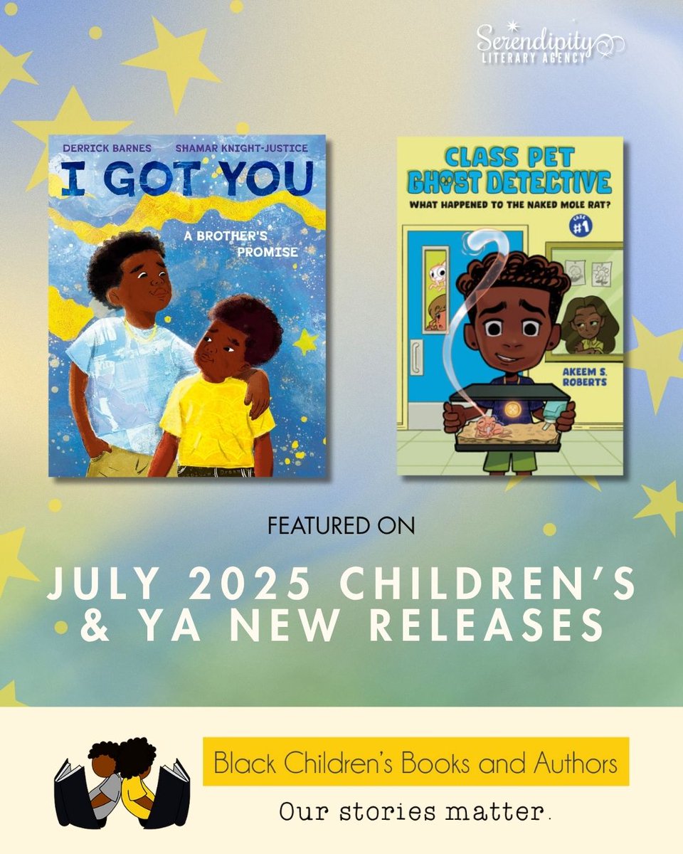 Congratulations to Derrick Barnes, Shamar Knight-Justice, and Akeem S. Roberts (<a href="/AkeemTeam/">Akeemteam</a>) on being included on Black Children's Books and Authors list of July Children's &amp; YA New Releases!

Read the full list: bcbooksandauthors.com/july-2025-chil…