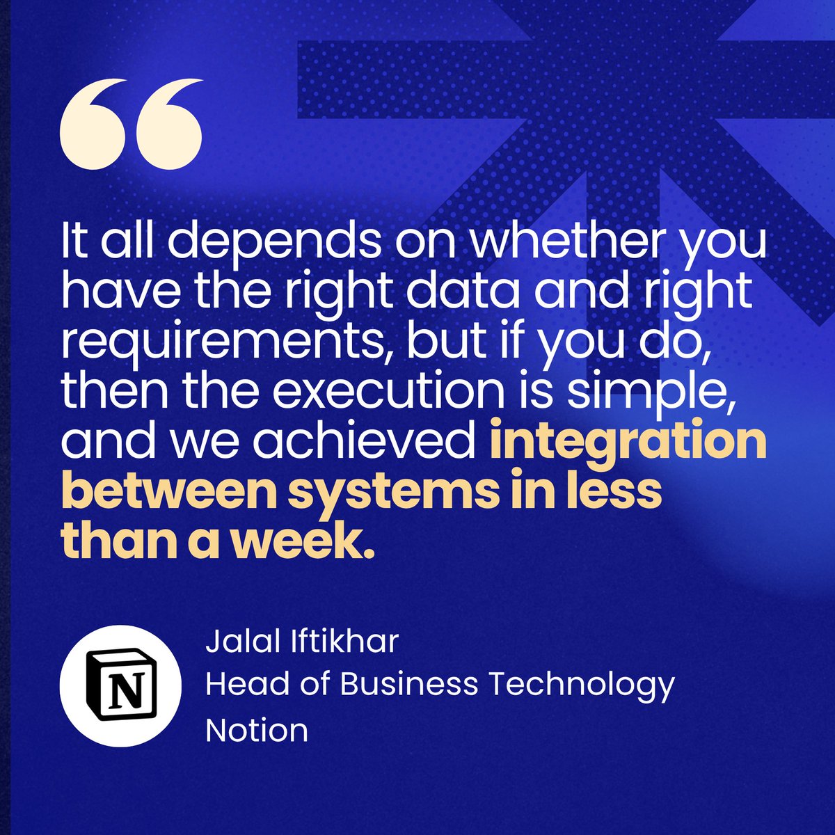 tray's tweet image. In just 1 week, @NotionHQ's BizTech team automated key integrations—cutting billing errors by 80% & eliminating manual hand-offs.
Now they're building a foundation for scalable automation & AI agents.
Great story via @diginomica by @mchillingworth: bit.ly/3IC3SpU