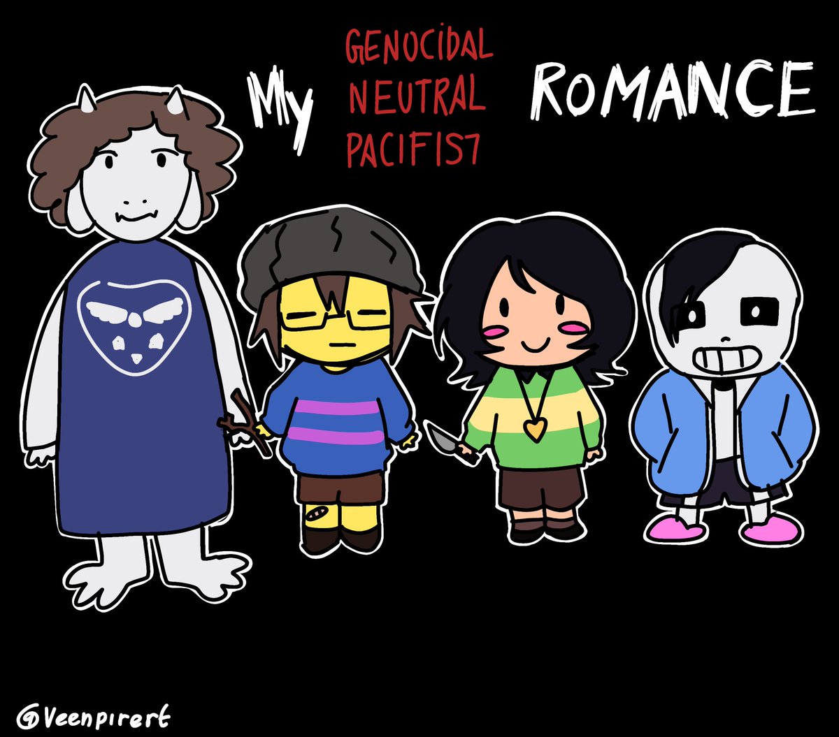 Veenpirert's tweet image. Undertale + MCR !!

#MCRfanart #GerardWay #undertale