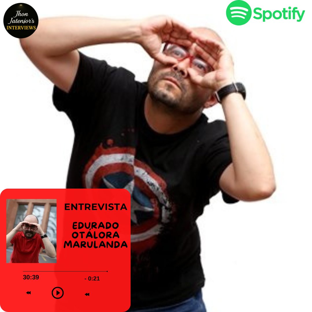 Jhon Jatenjor (@jatenjorjhon) on Twitter photo Ya está disponible a través de Spotify, la entrevista con el Escritor Colombiano, <a href="/eduardotalora/">Eduardo Otálora Marulanda</a>
Gracias <a href="/PlanetaLibrosCo/">Planeta de Libros Colombia 🇨🇴</a>
open.spotify.com/episode/1XUX5O… Ya está disponible a través de Spotify, la entrevista con el Escritor Colombiano, <a href="/eduardotalora/">Eduardo Otálora Marulanda</a>
Gracias <a href="/PlanetaLibrosCo/">Planeta de Libros Colombia 🇨🇴</a>
open.spotify.com/episode/1XUX5O…