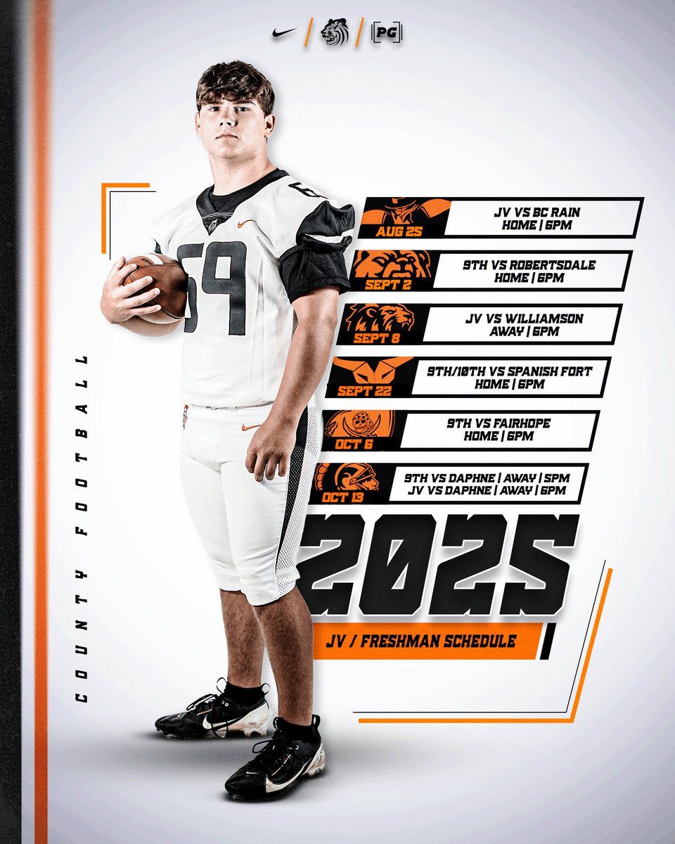 Football season is almost here! Don't miss out on an opportunity to come support your Junior Varsity Tigers this year!
